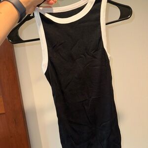 A New Day Black and White Sleeveless Top